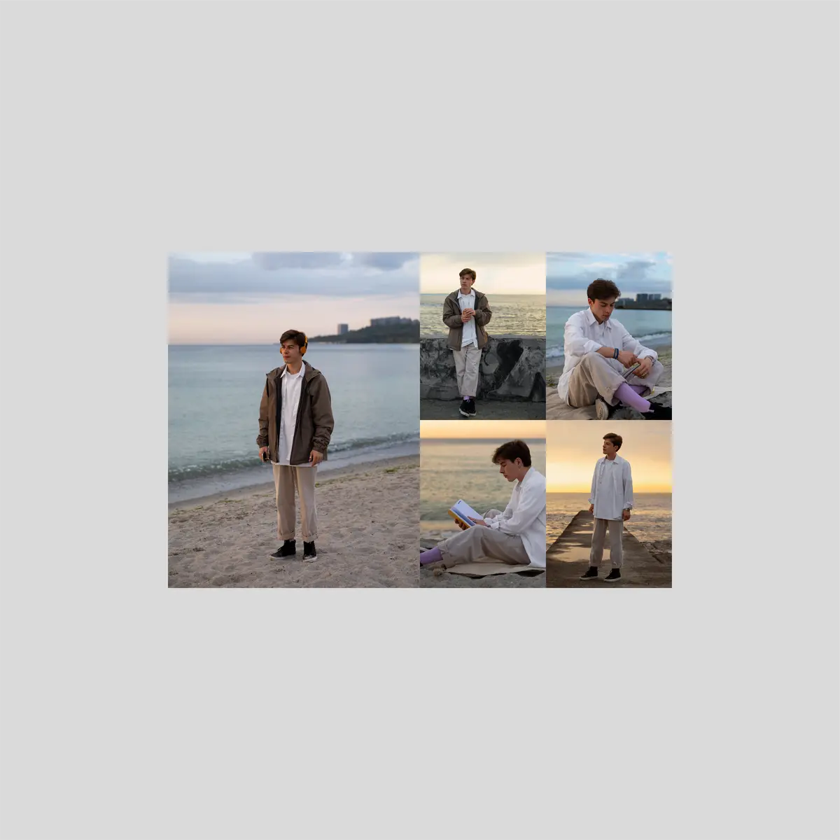 5 Pics Collage  acrylic photo  landscape