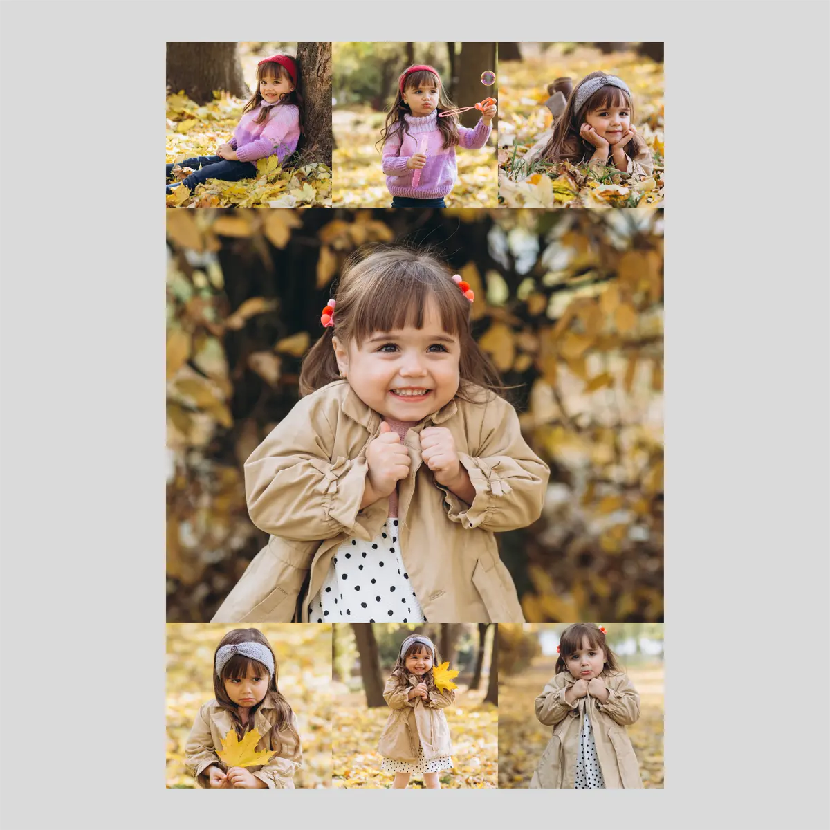 7 photos acrylic  photo collage