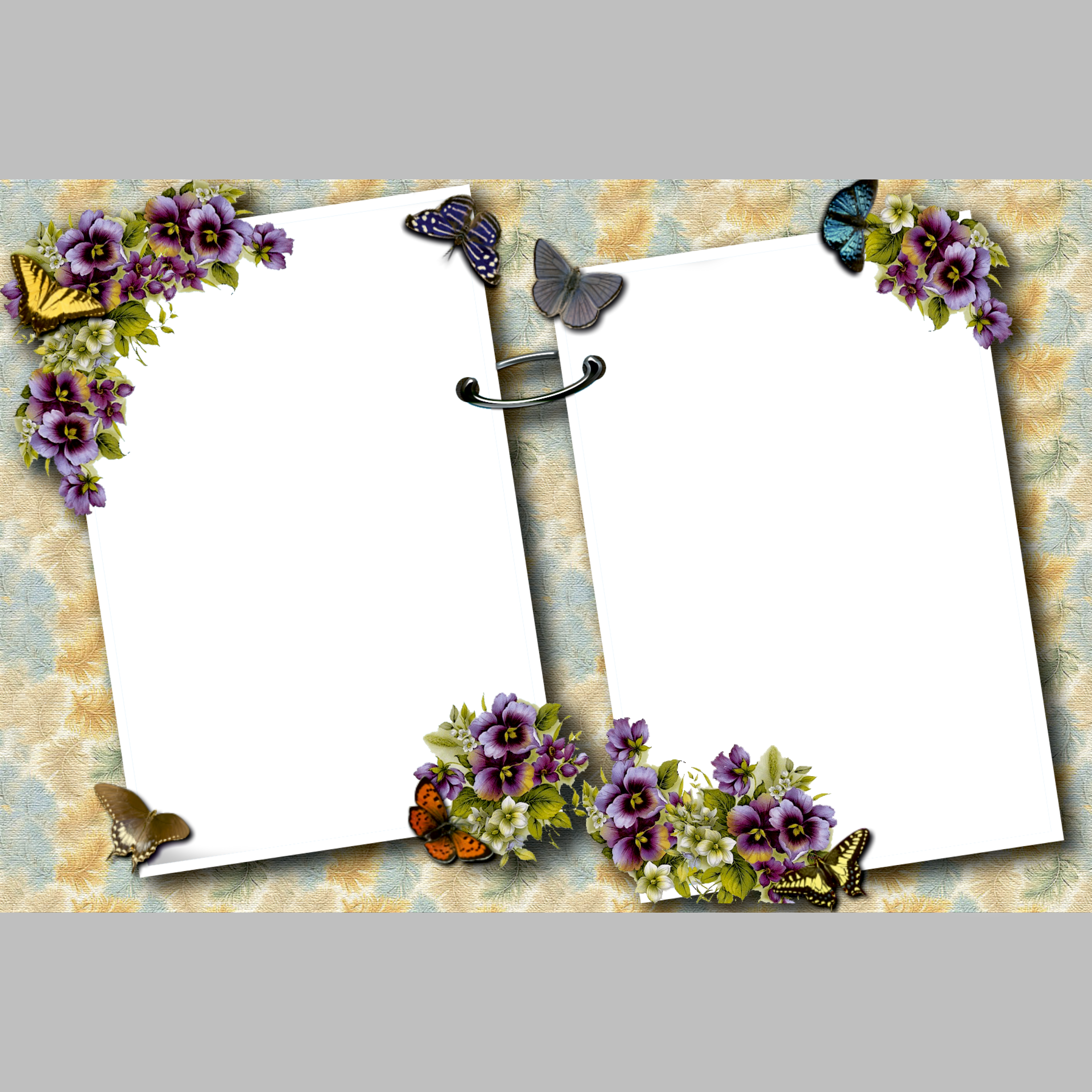 Floral Butterfly Frame