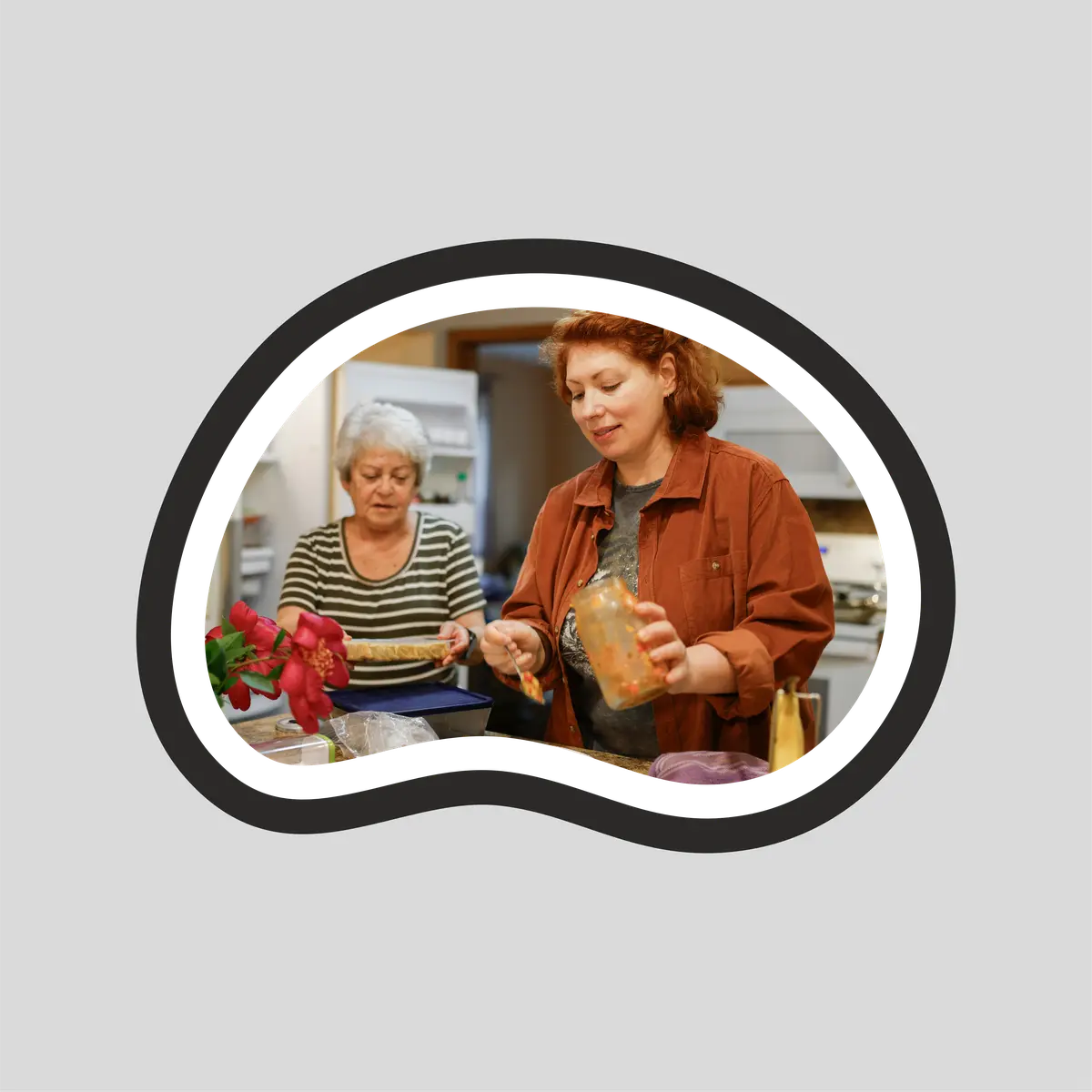 Landscape Bean  Shape Acrylic Photo  with frame