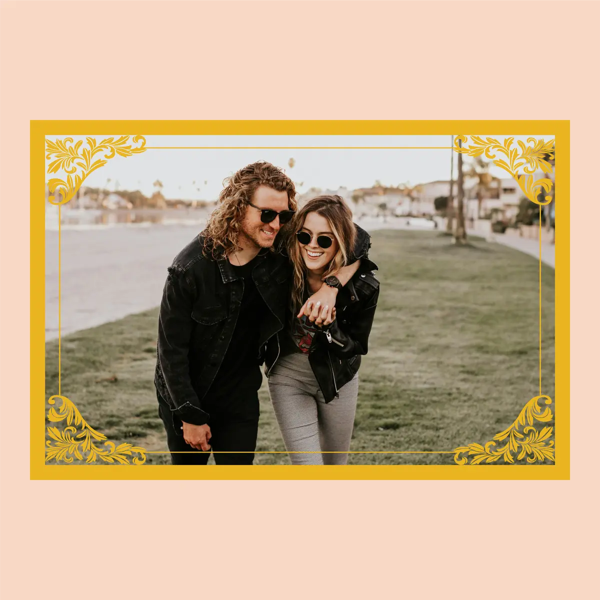 Golden Border acrylic photo landscape