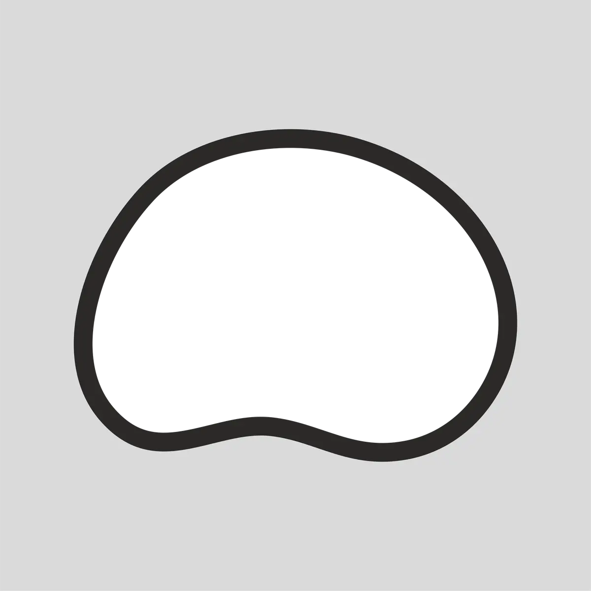 Landscape Bean  Shape Acrylic Photo  with frame